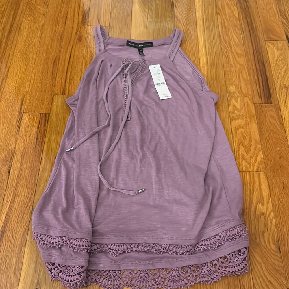 White House Black Market Purple Tank Top (NWT) - Picture 1 of 2